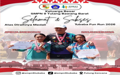 Siswi SMPN 9 Tulang Bawang Barat Raih Medali pada Tubaba Fun Run 2026